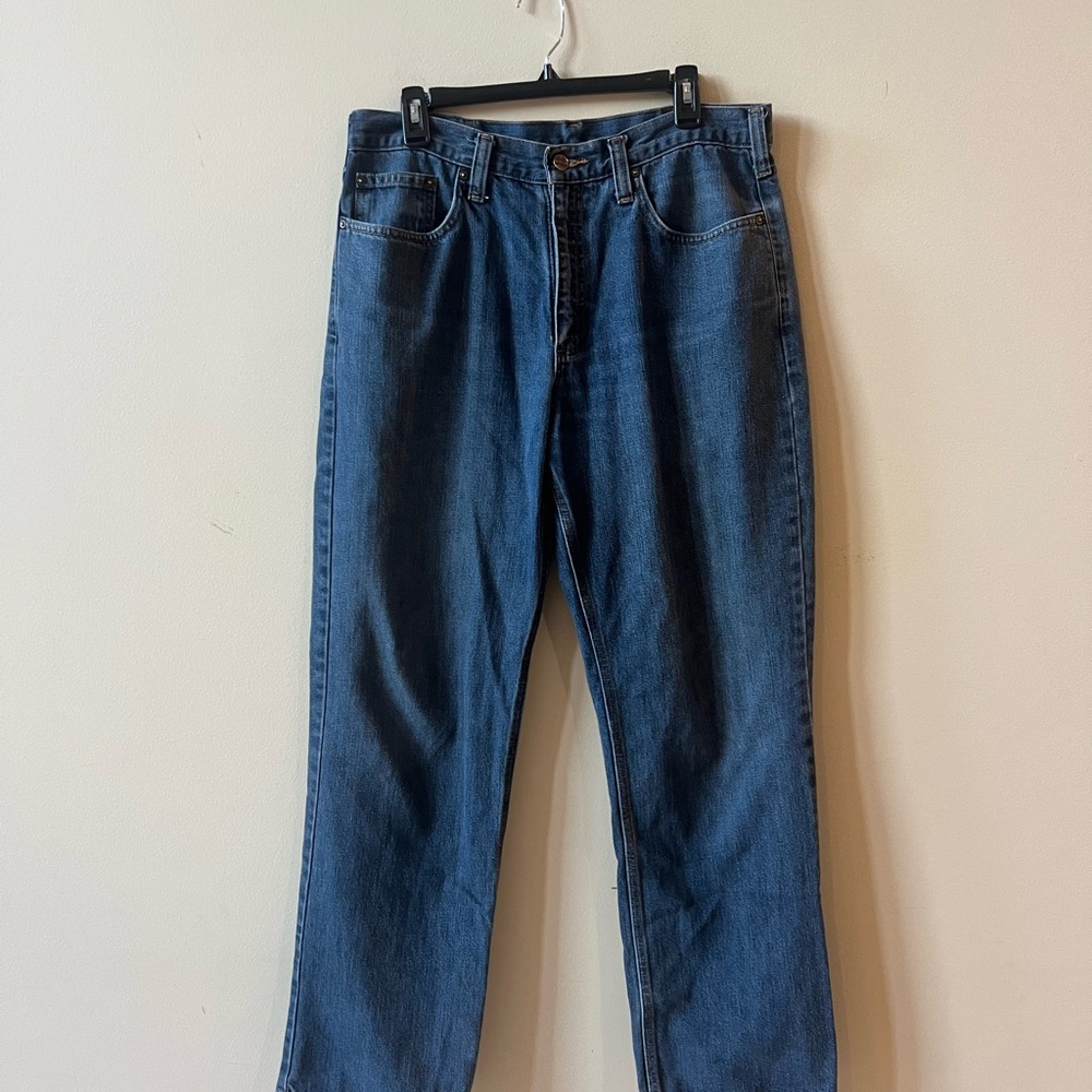 Carhartt Blue Straight-Leg Jeans with Elastic Waistband